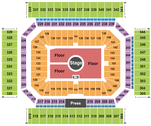 Alamodome Alamodome Seating Chart